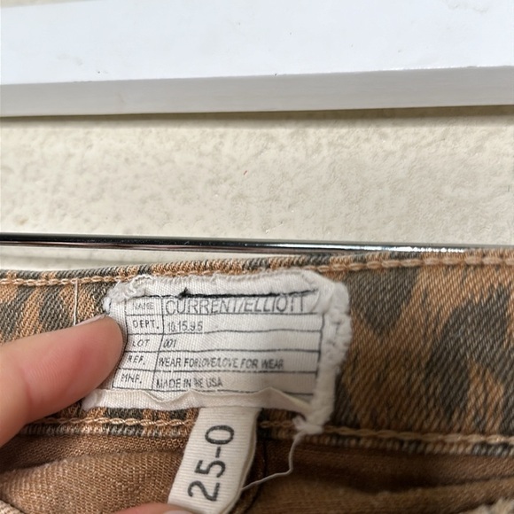 Current/Elliott Y2K Leopard Skinny Stiletto Jeans Sz 25 Indie Retro Low Rise - Picture 8 of 10